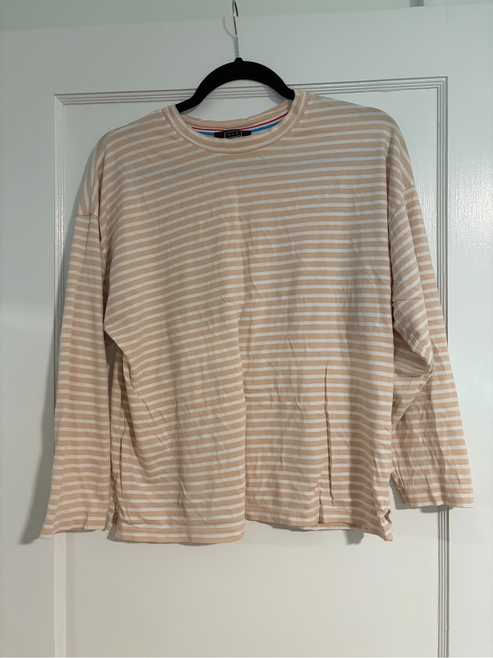 AYR French Fry Striped Long Sleeve Tee, Size M